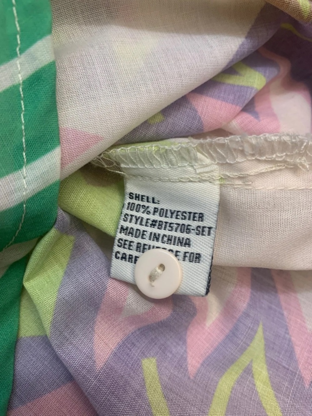 Colorful Pink Green Print Button Down Blouse Dopamine Maximalism Western Boho - Picture 6 of 12